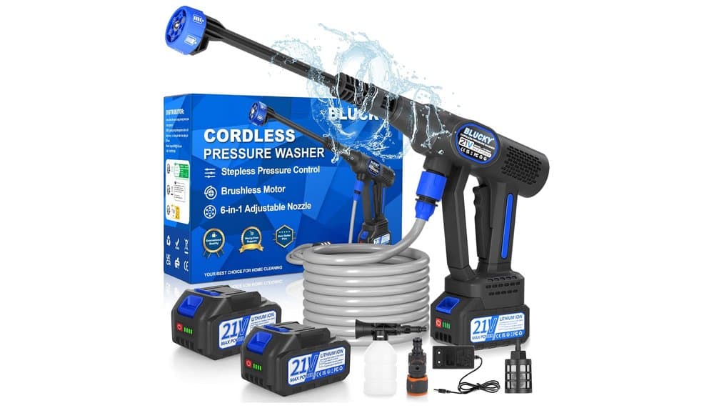 Cordless Pressure Washer with 2 Batteries Review & Test